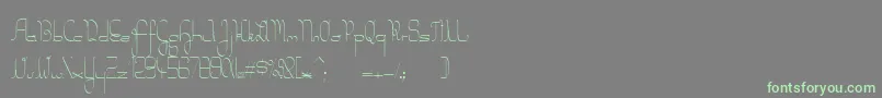 SalkinElegant-fontti – vihreät fontit harmaalla taustalla