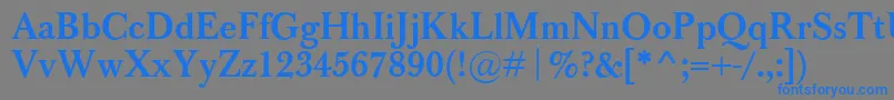 BaskervilleClassicoBold Font – Blue Fonts on Gray Background