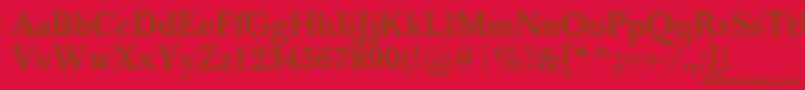 BaskervilleClassicoBold Font – Brown Fonts on Red Background