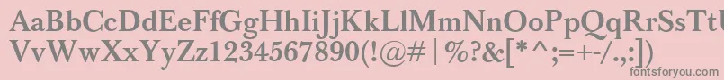 More about BaskervilleClassicoBold Font BaskervilleClassicoBold Font – Gray Fonts on Pink Background