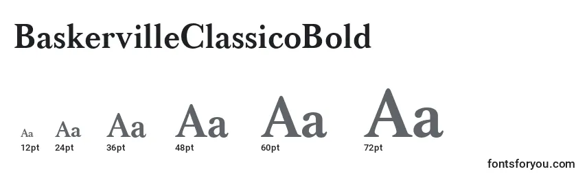 Größen der Schriftart BaskervilleClassicoBold