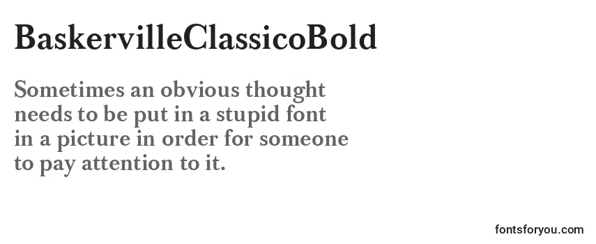 BaskervilleClassicoBold Font