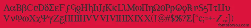 Achilles3 Font – Black Fonts on Red Background