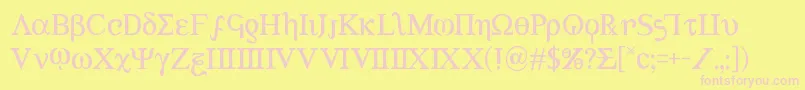 Achilles3 Font – Pink Fonts on Yellow Background