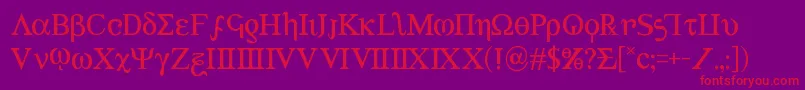 Achilles3 Font – Red Fonts on Purple Background