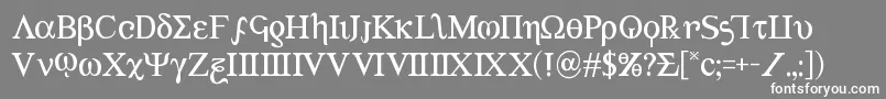 フォントAchilles3 – 灰色の背景に白い文字