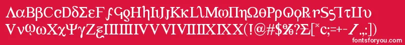 Achilles3 Font – White Fonts on Red Background