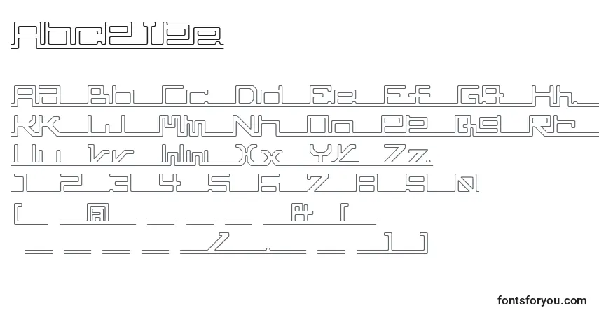 Schriftart AbcPipe – Alphabet, Zahlen, spezielle Symbole