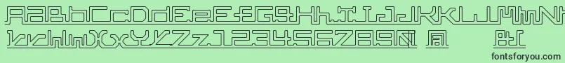 AbcPipe Font – Black Fonts on Green Background
