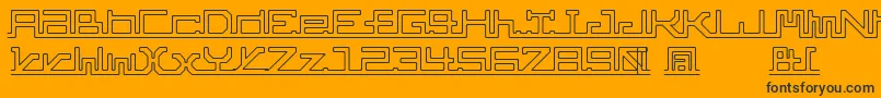 AbcPipe Font – Black Fonts on Orange Background