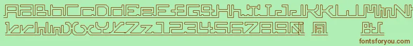 AbcPipe Font – Brown Fonts on Green Background