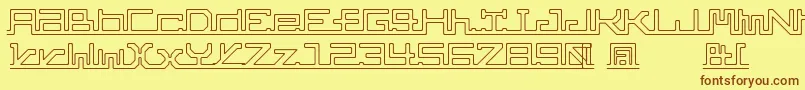 AbcPipe Font – Brown Fonts on Yellow Background