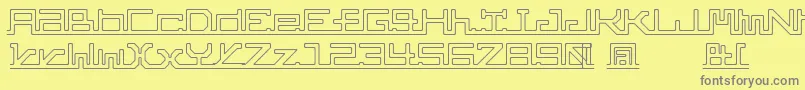AbcPipe Font – Gray Fonts on Yellow Background