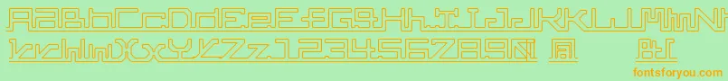 AbcPipe Font – Orange Fonts on Green Background