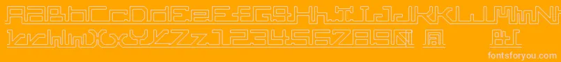 AbcPipe Font – Pink Fonts on Orange Background