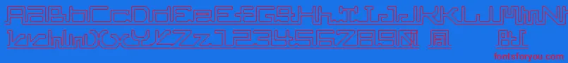 AbcPipe Font – Red Fonts on Blue Background