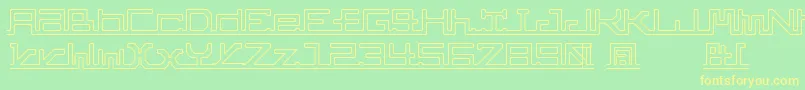 AbcPipe Font – Yellow Fonts on Green Background