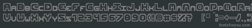 Шрифт PixLite – серые шрифты на чёрном фоне