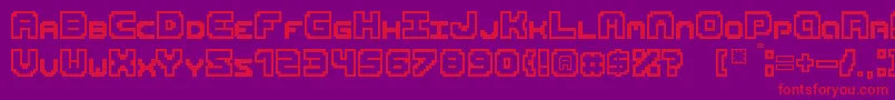 PixLite Font – Red Fonts on Purple Background