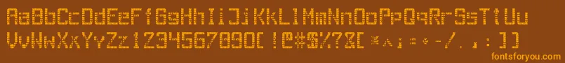 Outaeg Font – Orange Fonts on Brown Background