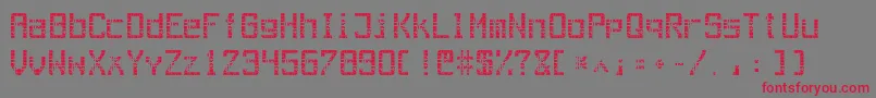 Outaeg Font – Red Fonts on Gray Background