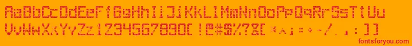 Outaeg Font – Red Fonts on Orange Background