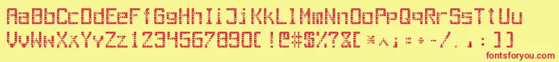 Outaeg Font – Red Fonts on Yellow Background