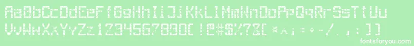 Outaeg Font – White Fonts on Green Background