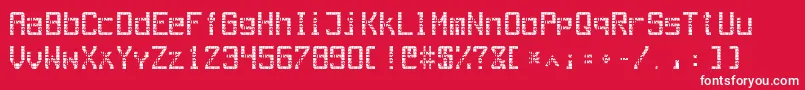 Outaeg Font – White Fonts on Red Background