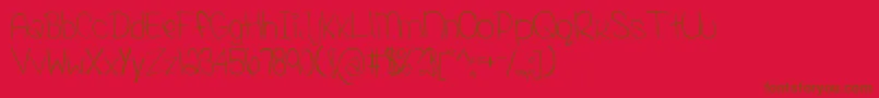 YummahStrawberriez Font – Brown Fonts on Red Background