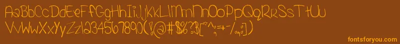 YummahStrawberriez Font – Orange Fonts on Brown Background