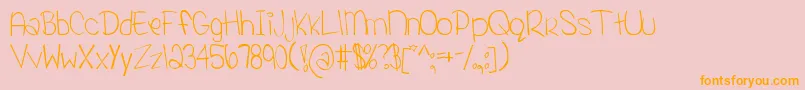 YummahStrawberriez Font – Orange Fonts on Pink Background