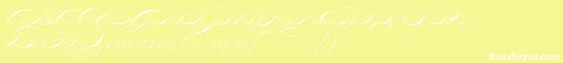 P22zanerfour Font – White Fonts on Yellow Background
