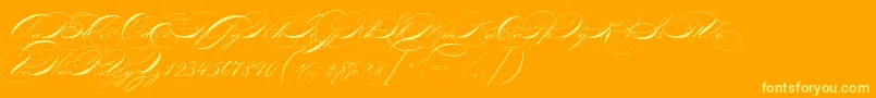 P22zanerfour Font – Yellow Fonts on Orange Background