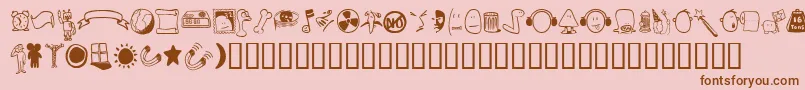 Tombats3 Font – Brown Fonts on Pink Background