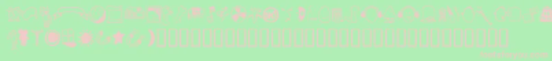 Tombats3 Font – Pink Fonts on Green Background