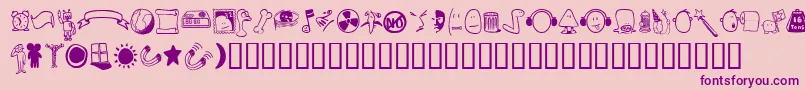 Tombats3 Font – Purple Fonts on Pink Background