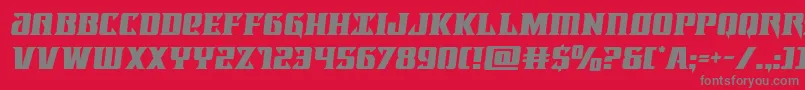 Lifeforcesemital Font – Gray Fonts on Red Background