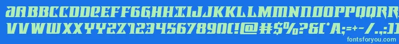 Lifeforcesemital Font – Green Fonts on Blue Background