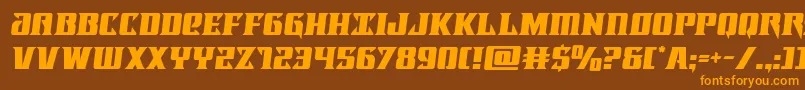 Lifeforcesemital Font – Orange Fonts on Brown Background