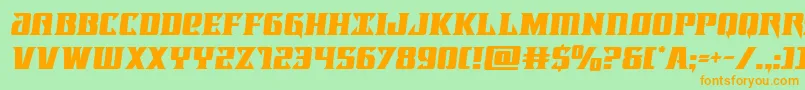 Lifeforcesemital Font – Orange Fonts on Green Background