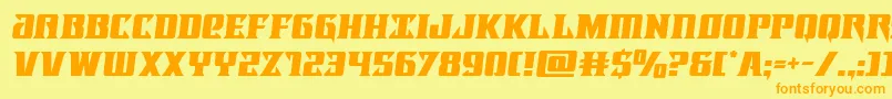 Lifeforcesemital Font – Orange Fonts on Yellow Background