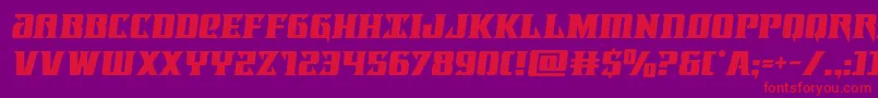 Lifeforcesemital Font – Red Fonts on Purple Background