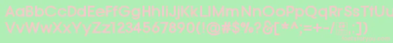 Fonte TypoGotikaBoldDemo – fontes rosa em um fundo verde