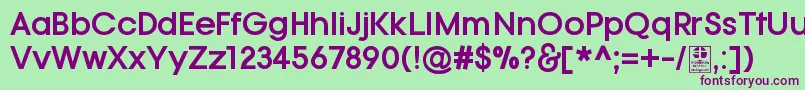 TypoGotikaBoldDemo Font – Purple Fonts on Green Background