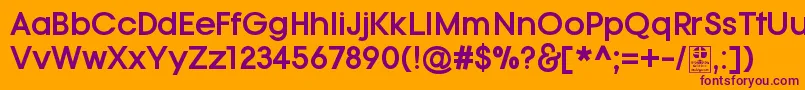 TypoGotikaBoldDemo Font – Purple Fonts on Orange Background