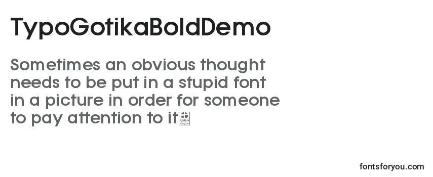 TypoGotikaBoldDemo-fontti