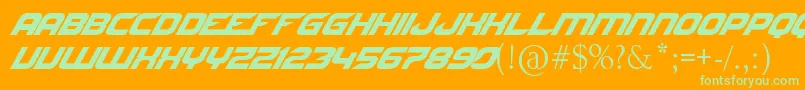 NfsFont Font – Green Fonts on Orange Background