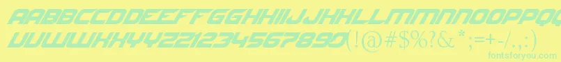 NfsFont Font – Green Fonts on Yellow Background