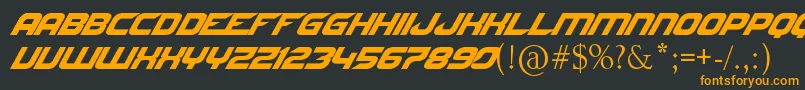 Шрифт NfsFont – оранжевые шрифты на чёрном фоне